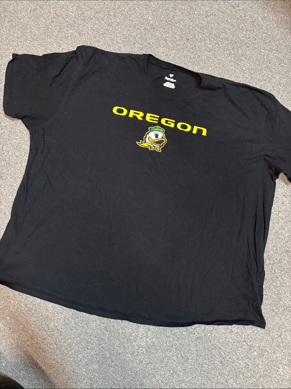 Fanatics Oregon Ducks Black T-Shirt with White Logo